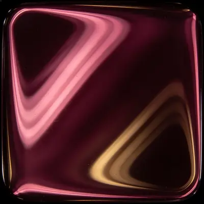 Dark glass surface with magenta light streaks